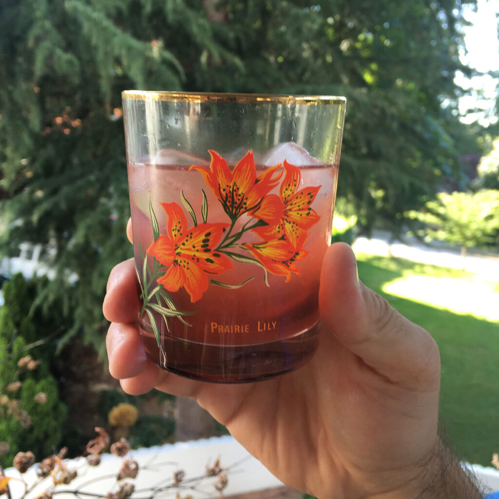 Hot Vancouver Cocktail in prairie lily glass